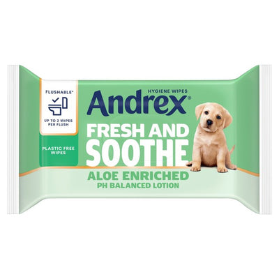 Andrex Fresh and Soothe Flushable Hygiene Wipes 36 Pack