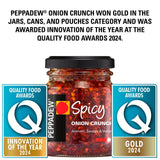 Peppadew Spicy Onion Crunch 130g jar, imported from the UK