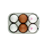 M&S mixed size free range eggs 6 pack, imported from the UK