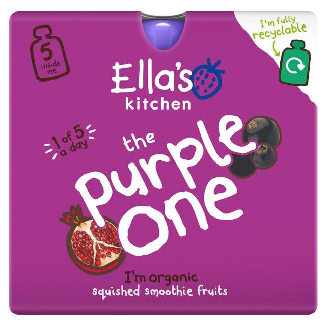 Ella's Kitchen The Purple One smoothie baby food pouch 5 x 90g - British product