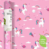Deva Designs Pink Unicorn Wrapping Paper 5m x 50cm