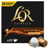 L'OR Colombia coffee pods intensity 8 x20, UK version