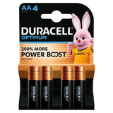 Duracell Optimum AA Alkaline Batteries 4 Pack