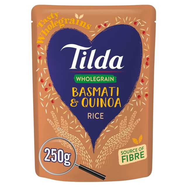 Tilda steamed wholegrain basmati quinoa rice 250g (British brand)