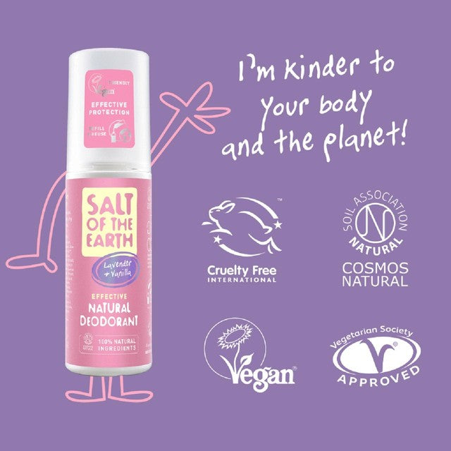 Salt of the Earth Lavender Vanilla Deodorant 100ml (British brand)
