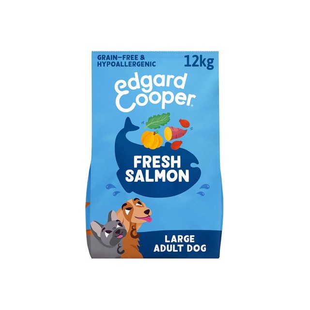Edgard & Cooper dry dog food with fresh Norwegian salmon 12kg - British product