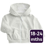 M&S Tommy Zip Up Hoodie Grey Marl 18-24 Months