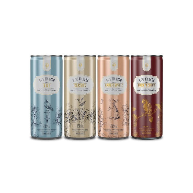 Lyre's Alcohol Free Amalfi Spritz non-alcoholic sparkling drink 4 x 250ml, UK version