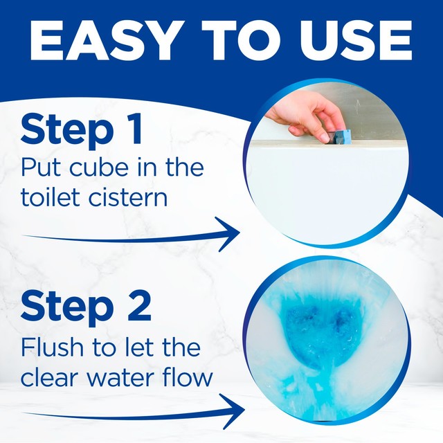 Bloo original blue toilet rim blocks 2 x 50g - British product