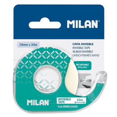 MILAN Selvklebende tape usynlig matt 19 mm x 33 m dispenser