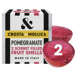 Crosta Mollica Pomegranate Sorbet Filled Fruit Shells x2 150g