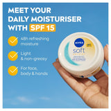 Nivea Soft Daily UV SPF15 moisturiser 200ml, imported from the UK