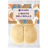 Ocado White Deli Rolls Bread Rolls 4 Pack