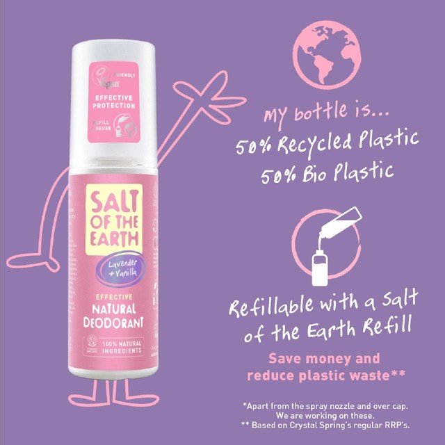 Salt of the Earth Lavender Vanilla Deodorant 100ml (British brand)