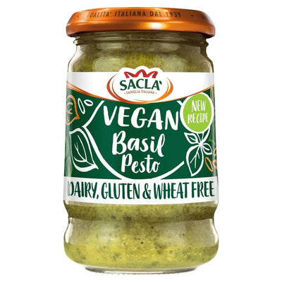 Sacla Gluten & Dairy Free Basil Pesto Sauce 190g