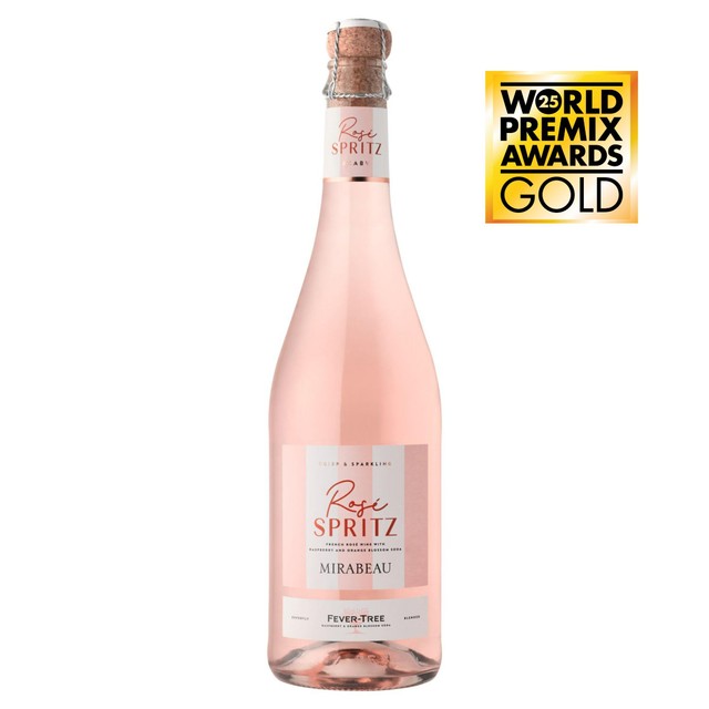 Mirabeau Rosé Spritz Raspberry and Orange Blossom 75cl, imported from the UK