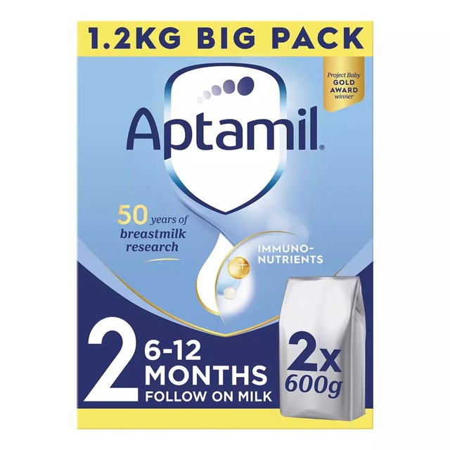 Aptamil Stage 2 Follow On Milk Powder 2 x 600g - British product