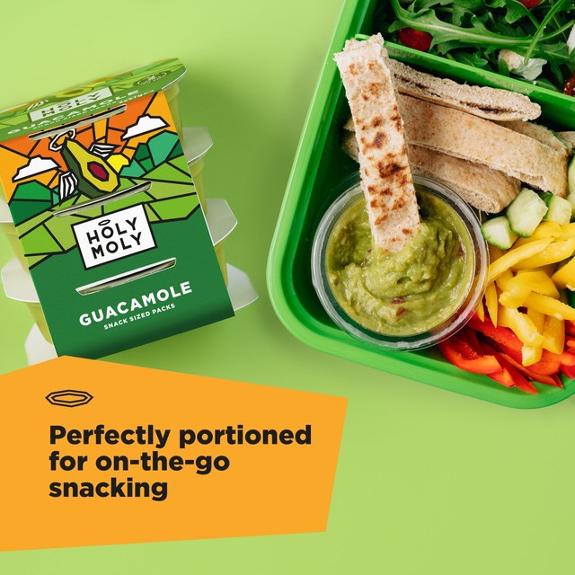 Holy Moly guacamole mini dips 3 x 57g, UK version
