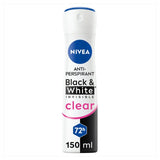 Nivea Black & White Invisible Clear Anti-Perspirant Deodorant Spray 150ml