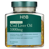 Holland & Barrett High Strength Pure Cod Liver Oil 1000mg Capsules 60 Pack