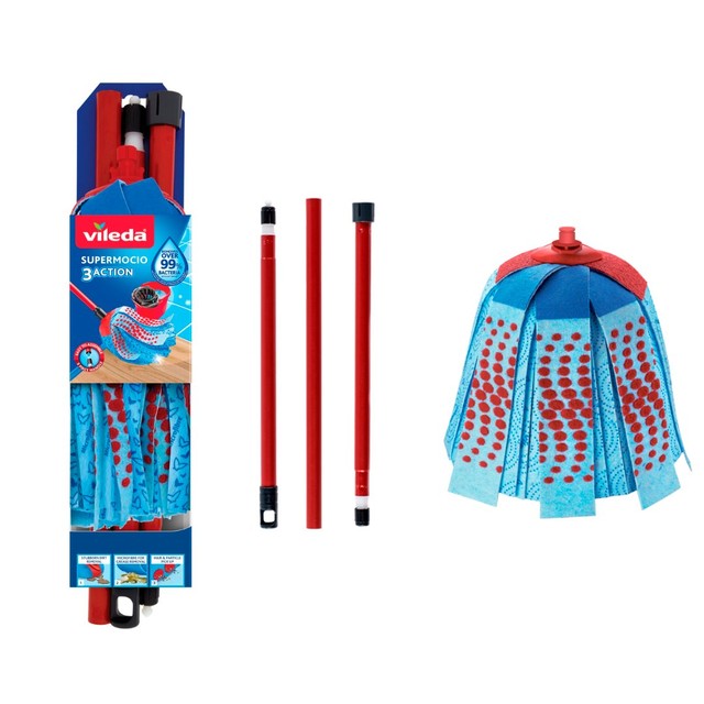 Vileda Supermocio 3 Action Compact floor mop (British brand)