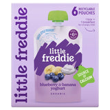 Little Freddie blueberry and banana yoghurt pouch 6 x 100g, UK version