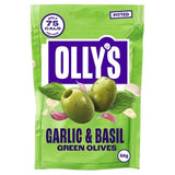 Olly's Olives Basil & Garlic Green Halkidiki Pitted Olives 50g