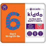 Ocado Kiddo Nappy Pants Size 6 32 Pack, imported from the UK