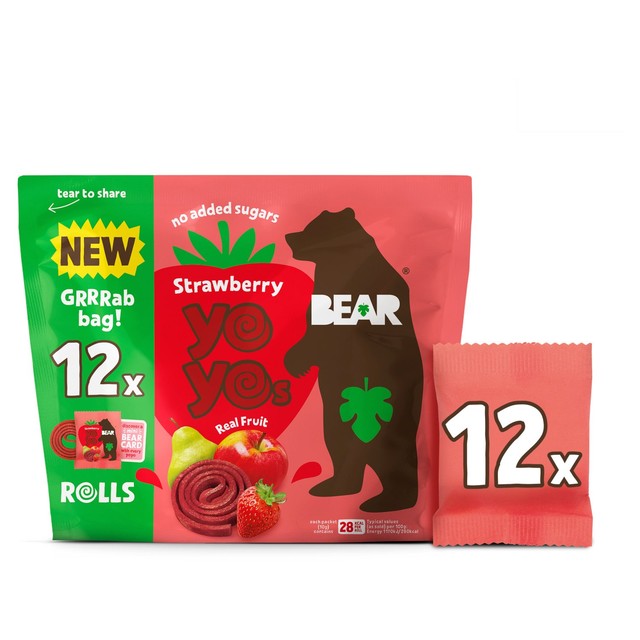 Bear Fruit Yoyos Strawberry 120g - British product