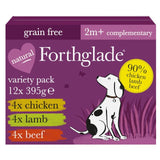 Forthglade dog food variety pack chicken lamb beef 395g - British product