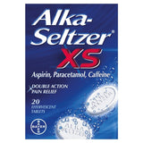 Alka Seltzer XS pain relief tablets 20 pack - British product