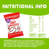 Kiddylicious strawberry wriggles baby snacks 4 x 12g, UK version