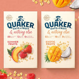 Quaker Exotic Fruits porridge sachets 33g, imported from the UK