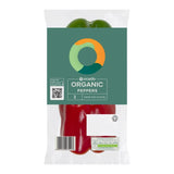 Ocado organic mixed colour peppers, imported from the UK