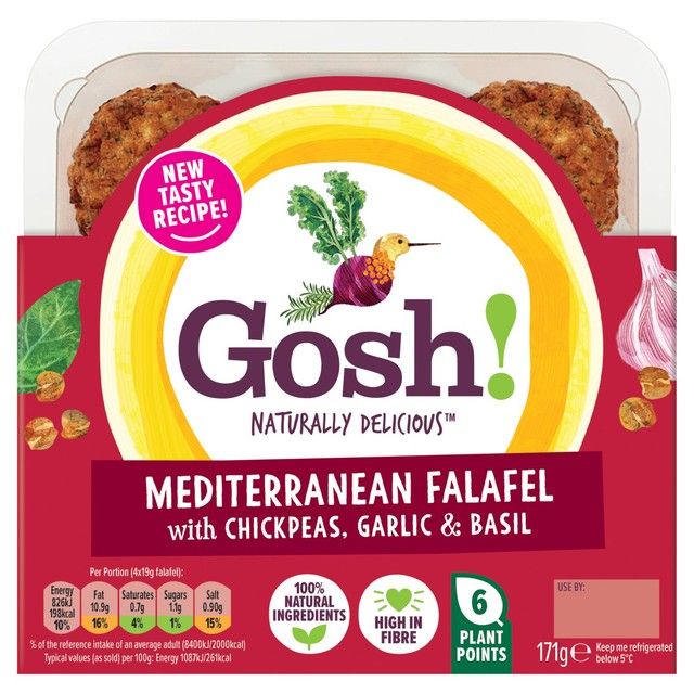Gosh! Mediterranean Falafel 171g, UK version