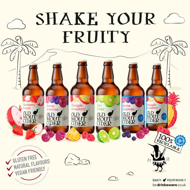 Old Mout Pineapple Raspberry Cider 500ml, imported from the UK