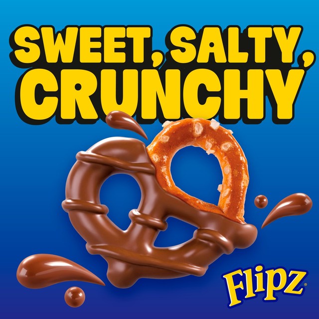 Flipz cinnamon bun flavour coated pretzels 90g - British product