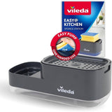 Vileda Sinkside Dispenser Grey Soap Dispenser with Sponge Holder