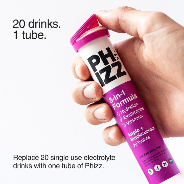 Phizz Apple & Blackcurrant hydration tablets 60 tablets, imported from the UK