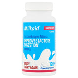 Milkaid Lactase Digestion Raspberry Flavour Chewable Tablets 120 Tablets