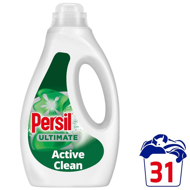 Persil Ultimate Active Clean Bio laundry detergent 837ml, imported from the UK