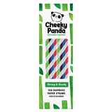 The Cheeky Panda Striped Bamboo Paper Straws 100 Pack