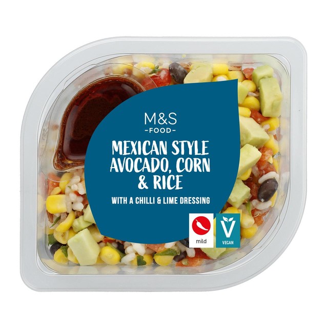 M&S Mexican rice and avocado salad 200g, imported from the UK