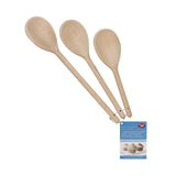 Tala FSC Beechwood Spoons Set of 3 Baking and Cooking Spoons