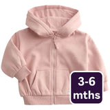 M&S baby hoodie pink 3-6 months, imported from the UK