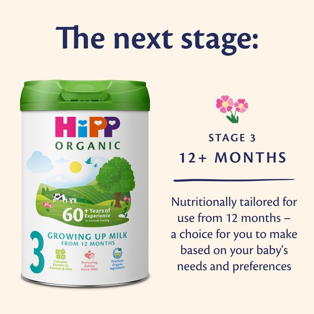 HiPP organic follow on milk powder for babies from 6 months, 800g tin, UK version