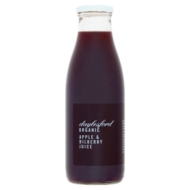 Daylesford Organic apple and bilberry juice 750ml - British product