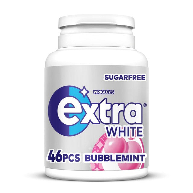 Wrigley's Extra White Bubblemint chewing gum 46 pieces - British product
