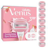 Gillette Venus Spa Breeze Razor Blade Refills for Women 8 Blades