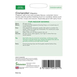 Johnsons Seeds coriander microgreens seeds, UK version